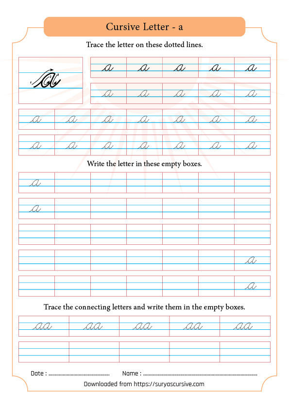 Free Cursive Lowercase Letter Tracing Worksheets
