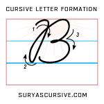 Capital B Cursive