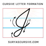 uppercase j in cursive