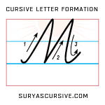 cursive uppercase m