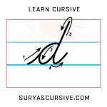 Cursive Letter d in Lowercase | SuryasCursive.com