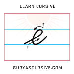 the letter e in cursive