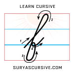 Lowercase F In Cursive Writing