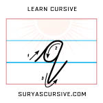 Cursive Letter q in Lowercase | SuryasCursive.com