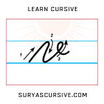 Cursive Lowercase Letter V Formation 