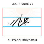 cursive letter v