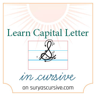 Capital Letter S in Cursive | SuryasCursive.com