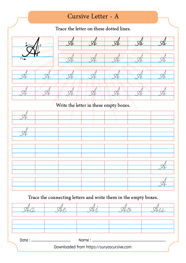 Capital Letters Writing Practice Worksheets