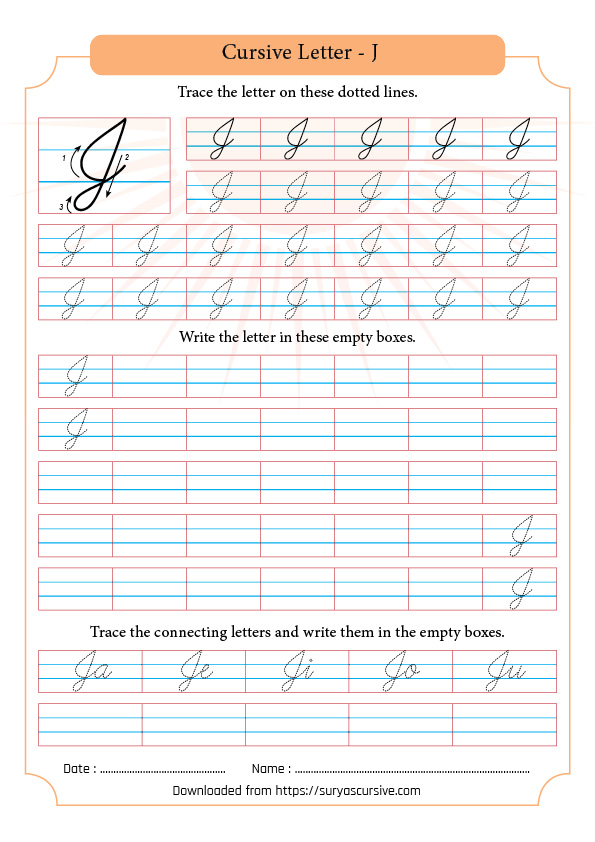 cursive letter j capital