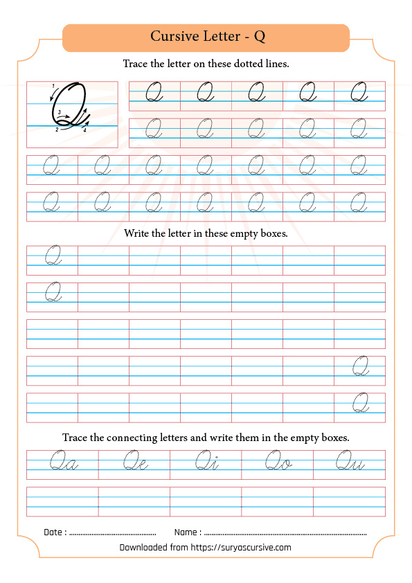 Capital Letter Q In Cursive SuryasCursive