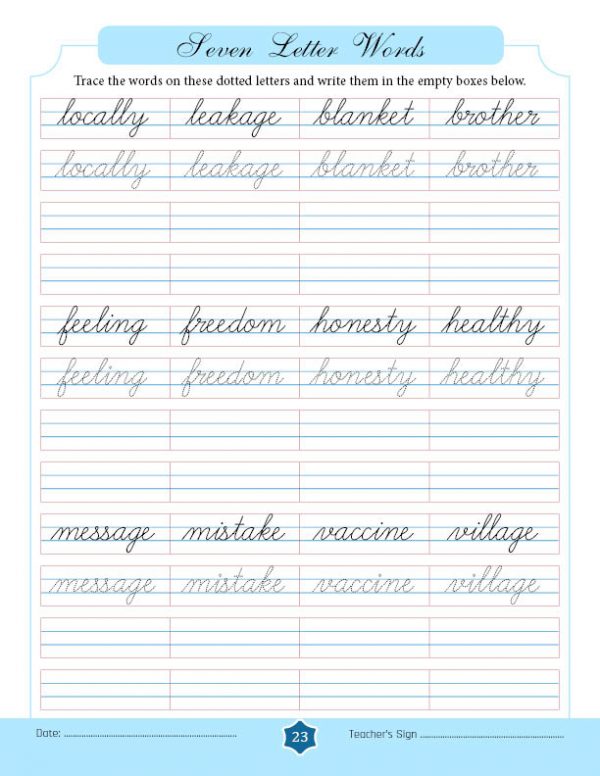 Surya's Cursive Writing Kit - SuryasCursive.com