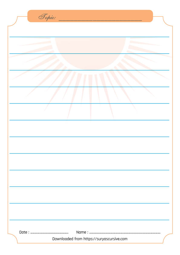 blank handwriting worksheet 1 lined for cursive writing practice suryascursive com