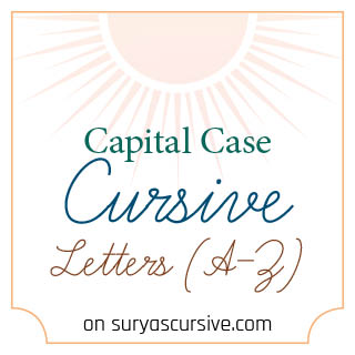 Capital Case Cursive Letters (A to Z)