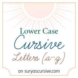Lowercase Cursive Letters (a to z)