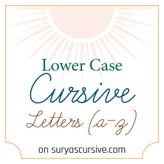 Lowercase Cursive Letters (a to z)