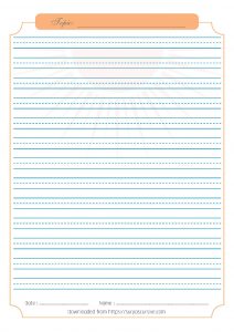 Blank Handwriting Worksheet (3-lined) for Cursive Writing Practice ...