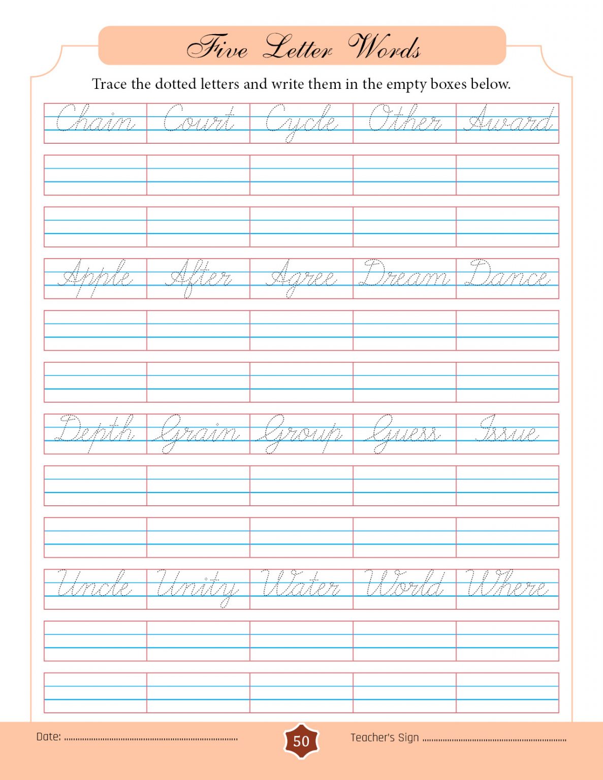 Surya's Cursive Handwriting Workbook - SuryasCursive.com