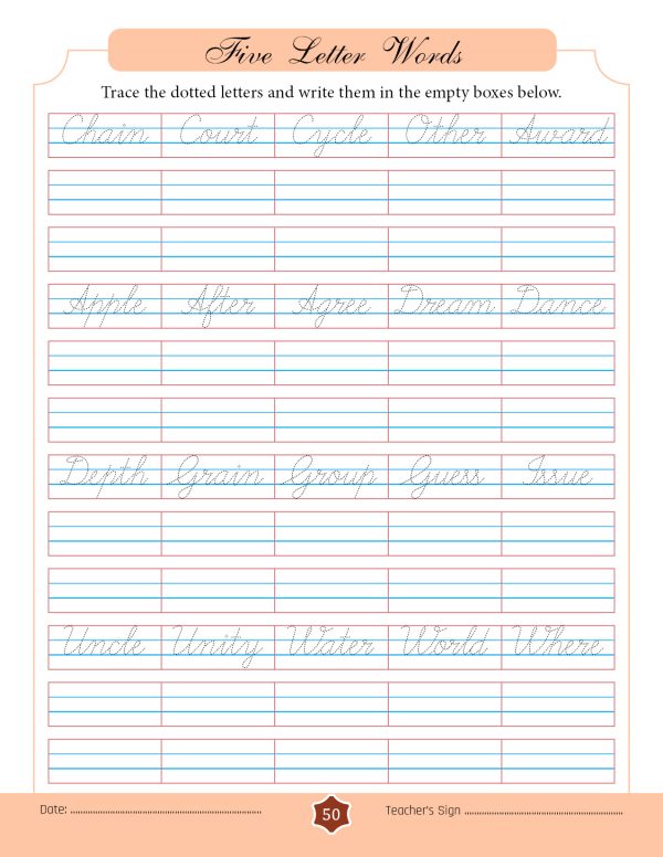 Surya's Cursive Handwriting Workbook - SuryasCursive.com