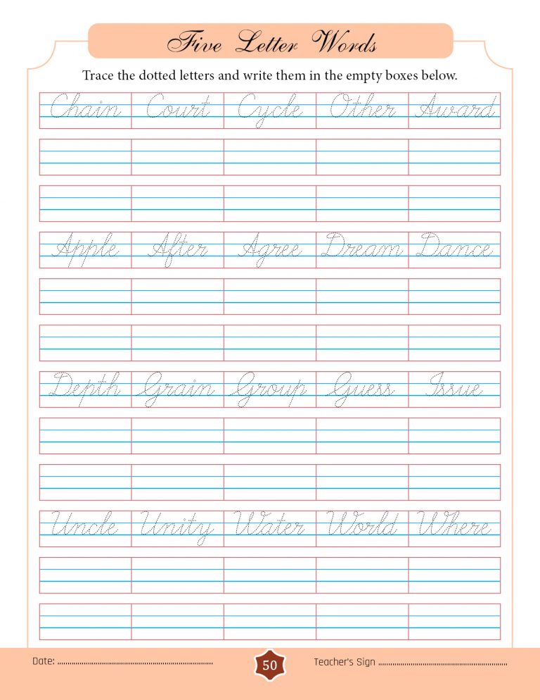 Surya's Cursive Handwriting Workbook - SuryasCursive.com